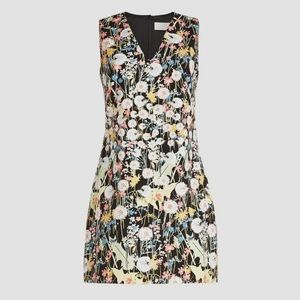 PETER PILOTTO  Cady Dress V-Stamp Dandelion Floral Shift Dress US size 6